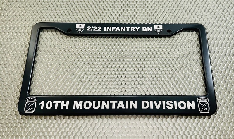 2/22 INFANTRY BN - Personalized Aluminum Car License Plate Frame